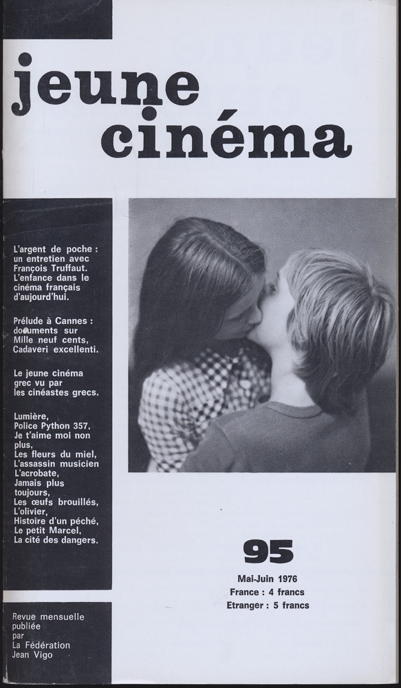   jeune cinéma no. 95 (Mai-Juin 1976). 