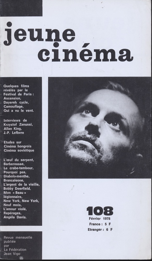   jeune cinéma no. 108 (Février 1978). 