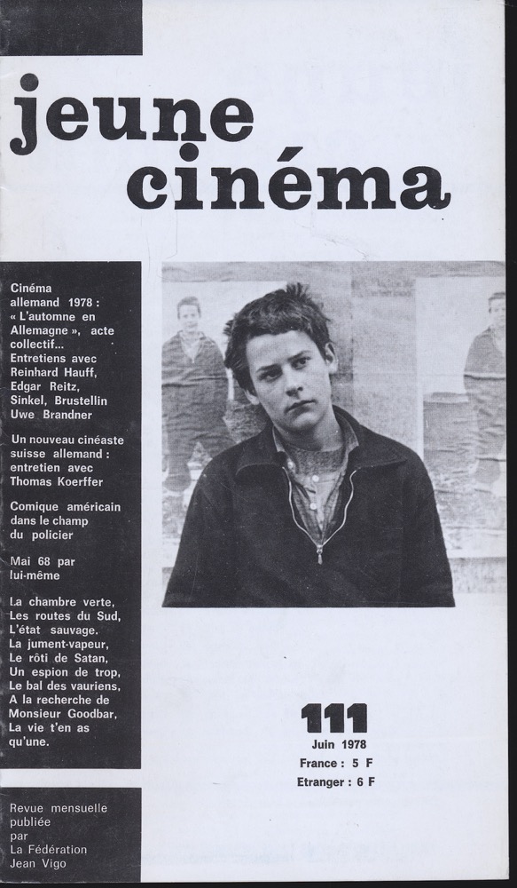   jeune cinéma no. 111 (Juin 1978). 