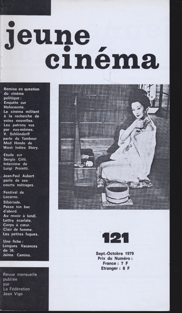   jeune cinéma no. 121 (Septembre-Octobre 1979). 