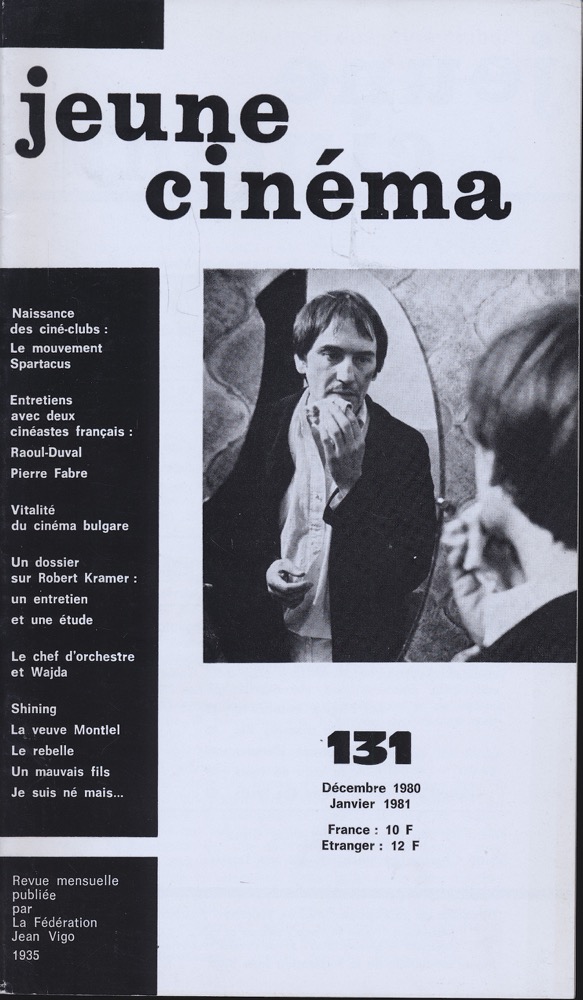   jeune cinéma no. 131 (Décembre 1980-Janvier 1981). 