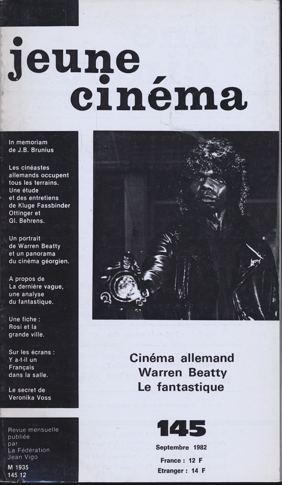  jeune cinéma no. 145 (Septembre 1982): Cinéma allemand, Warren Beatty, Le fantastique. 