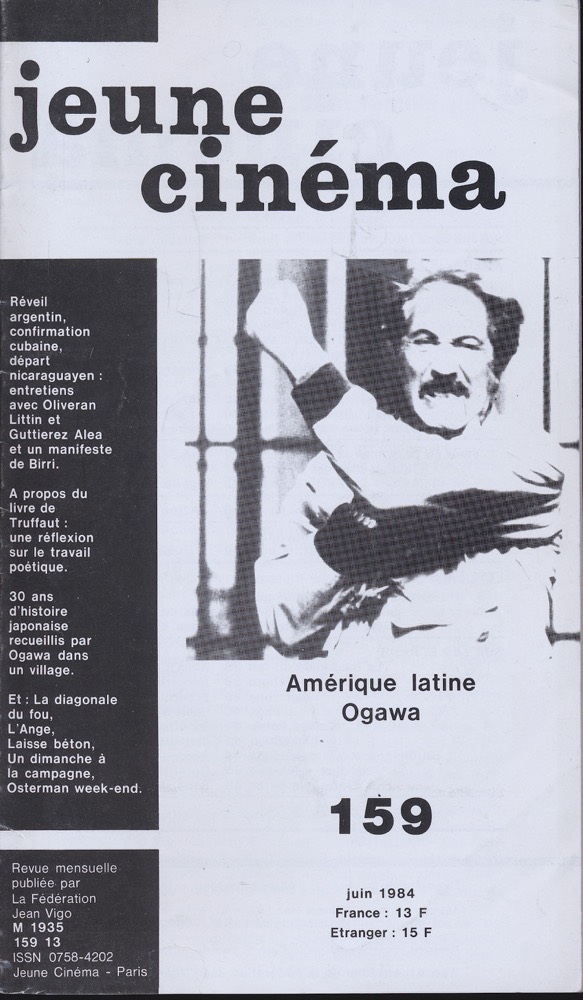   jeune cinéma no. 159 (Juin 1984): Amérique latine, Ogawa. 
