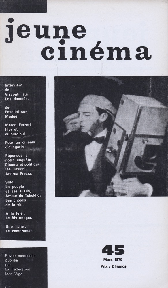   jeune cinéma no. 45 (Mars 1970). 