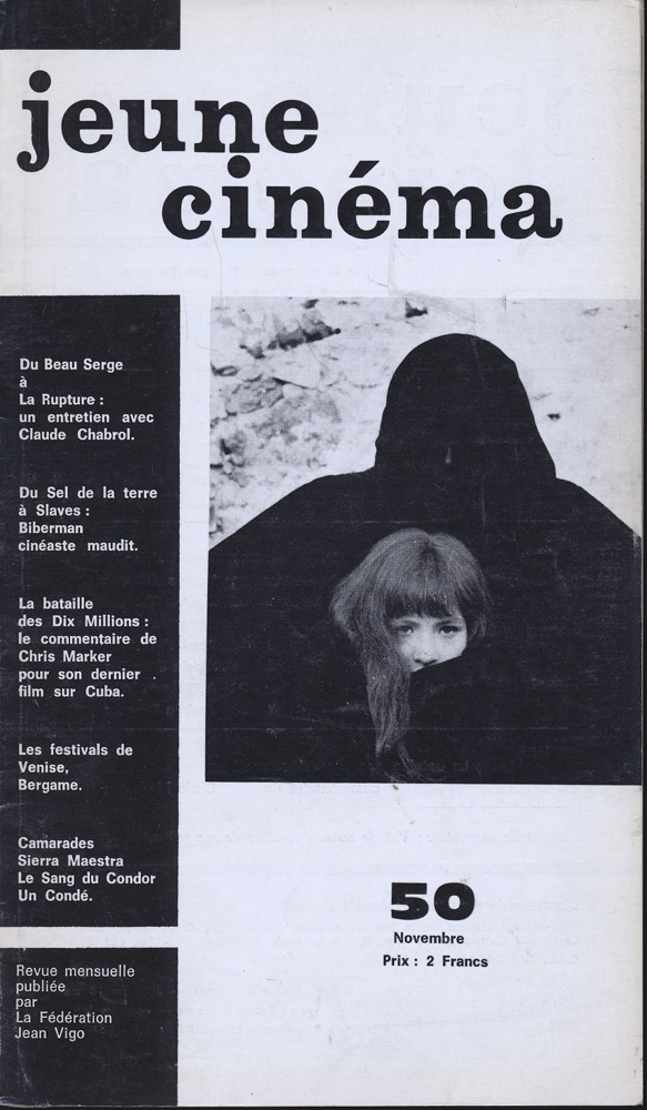   jeune cinéma no. 50 (Novembre 1970). 