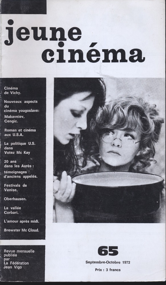  jeune cinéma no. 65 (Septembre-Octobre 1972). 