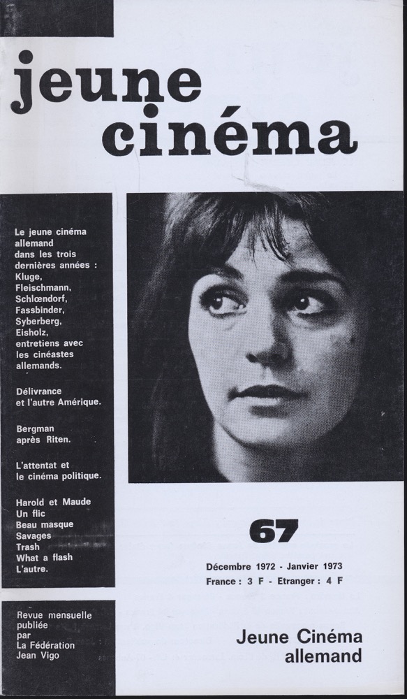   jeune cinéma no. 67 (Décembre 1972-Janvier 1973). 