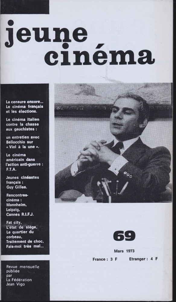   jeune cinéma no. 69 (Mars 1973). 