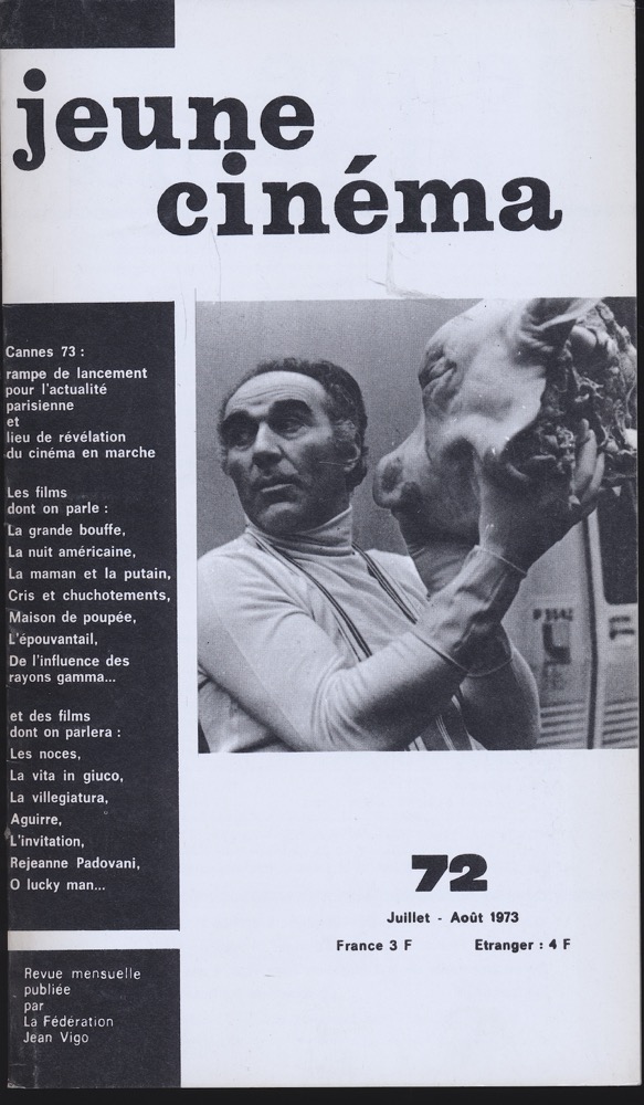   jeune cinéma no. 72 (Juillet-Août 1973). 