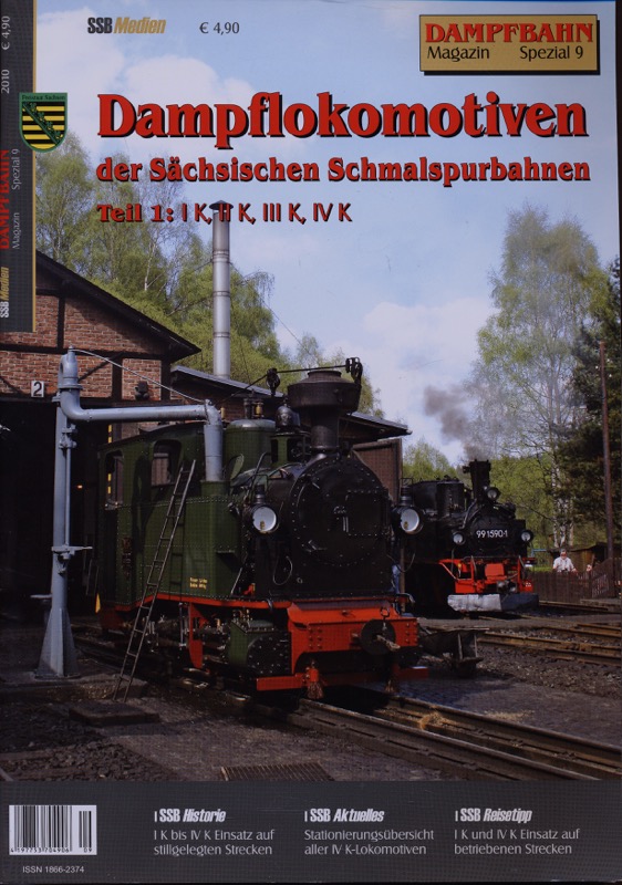   Dampfbahn Magazin Spezial Heft 9: Dampflokomotiven der Sächsischen Schmalspurbahnen. Teil 1: I K, II K, III K, IV K. 