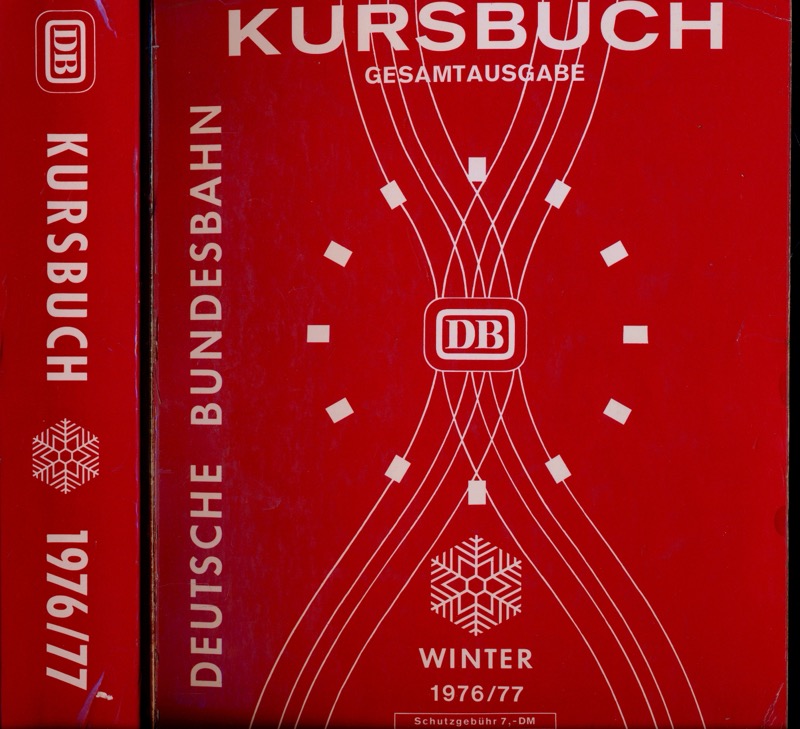   Kursbuch Deutsche Bundesbahn Winter 1976/77. Gesamtausgabe. 