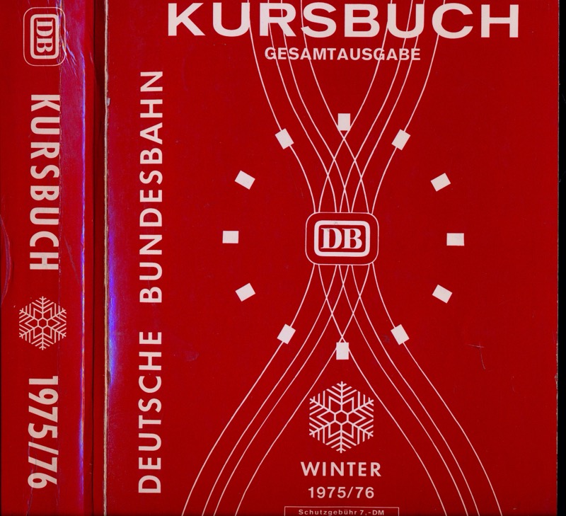   Kursbuch Deutsche Bundesbahn Winter 1975/76. Gesamtausgabe. 