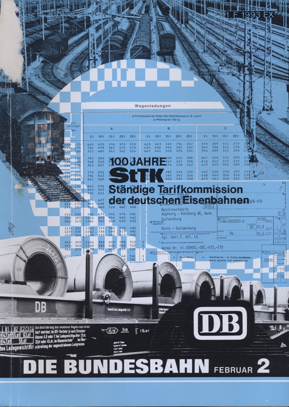 Deutsche Bundesbahn (Hrg.)  Die Bundesbahn. Zeitschrift. Heft 2 / Februar 1978: 100 Jahre StTK Ständige Tarifkommission der deutschen Eisenbahnen. 