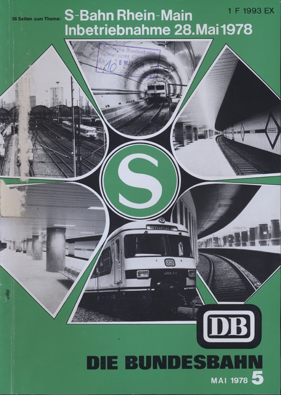 Deutsche Bundesbahn (Hrg.)  Die Bundesbahn. Zeitschrift. Heft 5 / Mai 1978. 