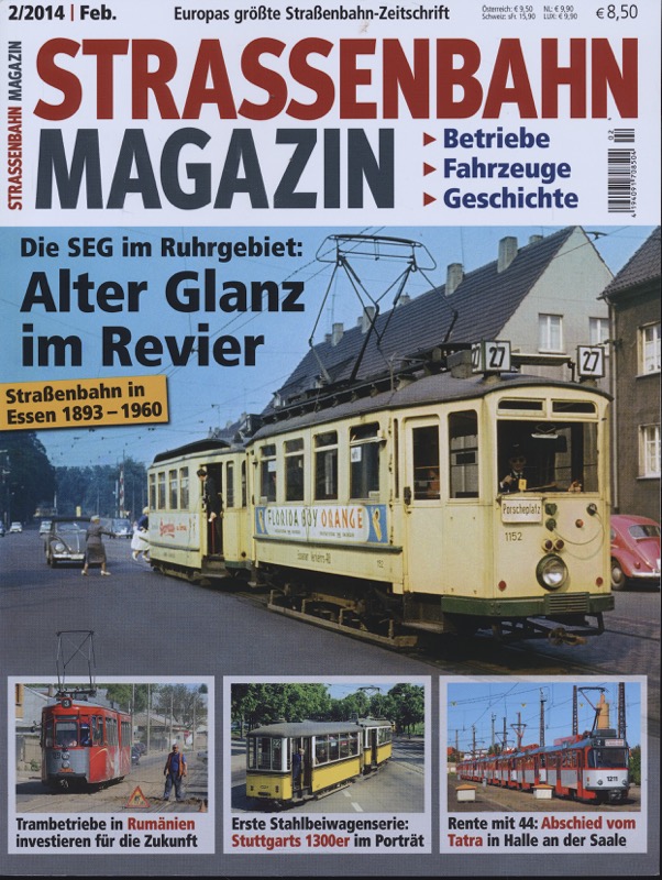   Strassenbahn Magazin Heft Nr. 2/2014 Februar: Alter Glanz im Revier. Die SEG im Ruhrgebiet. 