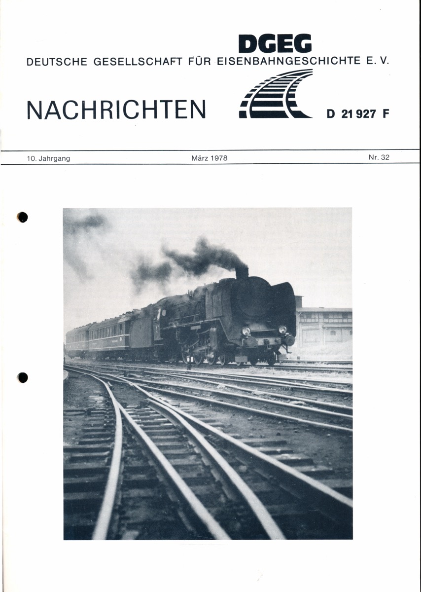HÖLTGE, Dieter (Hrg.)  DGEG-Nachrichten Heft Nr. 32/1975 (März 1978). 