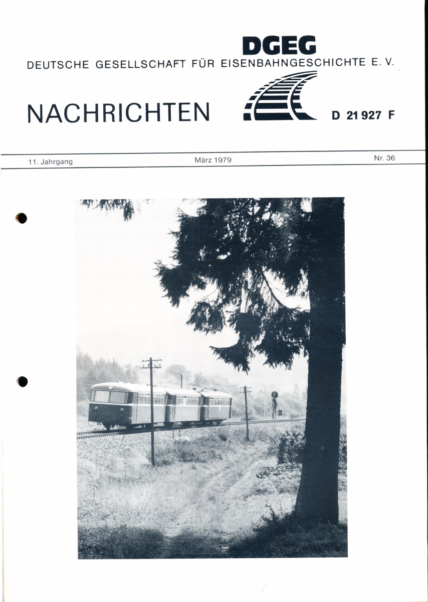 Nowakowsky, Harald (Hrg.)  DGEG-Nachrichten Heft Nr. 36/1979 (März 1979). 