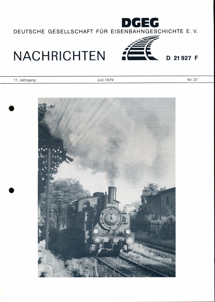 Nowakowsky, Harald (Hrg.)  DGEG-Nachrichten Heft Nr. 37/1979 (Juli 1979). 