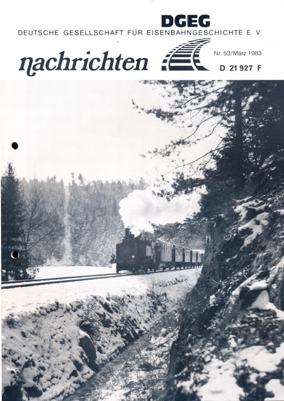 Nowakowsky, Harald (Hrg.)  DGEG-Nachrichten Heft Nr. 53/1983 (März 1983). 