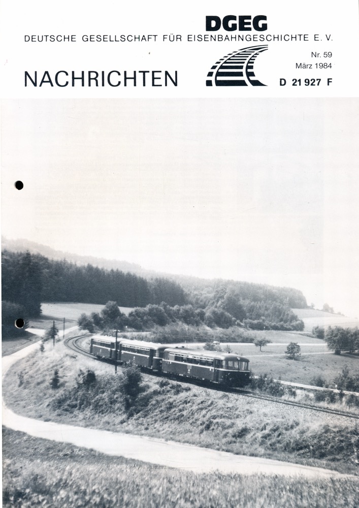Nowakowsky, Harald (Hrg.)  DGEG-Nachrichten Heft Nr. 59/1984 (März 1984). 