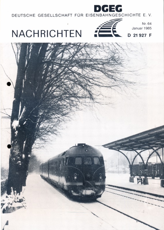 Nowakowsky, Harald (Hrg.)  DGEG-Nachrichten Heft Nr. 64/1985 (Januar 1985). 