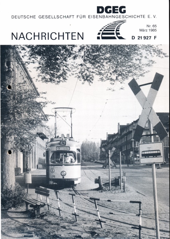 Nowakowsky, Harald (Hrg.)  DGEG-Nachrichten Heft Nr. 65/1985 (März 1985). 