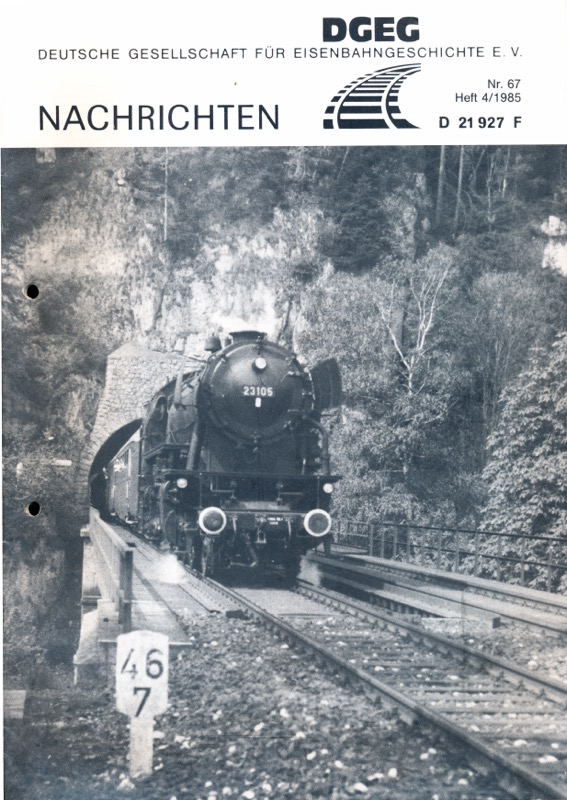 Nowakowsky, Harald (Hrg.)  DGEG-Nachrichten Heft Nr. 67/1985 (Heft 4/1985). 