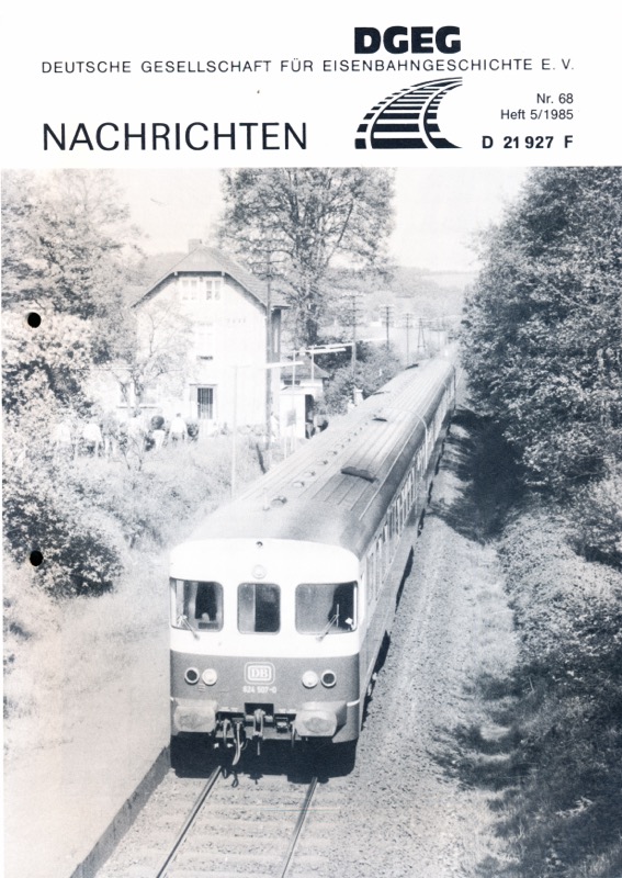 Nowakowsky, Harald (Hrg.)  DGEG-Nachrichten Heft Nr. 68/1985 (Heft 5/1985). 