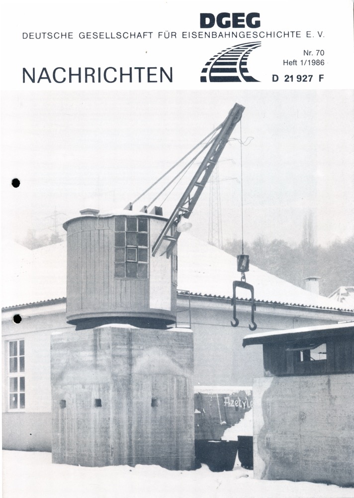 Nowakowsky, Harald (Hrg.)  DGEG-Nachrichten Heft Nr. 70/1986 (Heft 1/1986). 