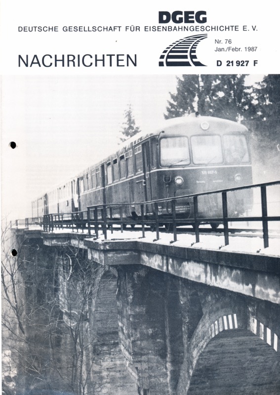 Nowakowsky, Harald (Hrg.)  DGEG-Nachrichten Heft Nr. 76/1987 (Januar/Februar 1987). 
