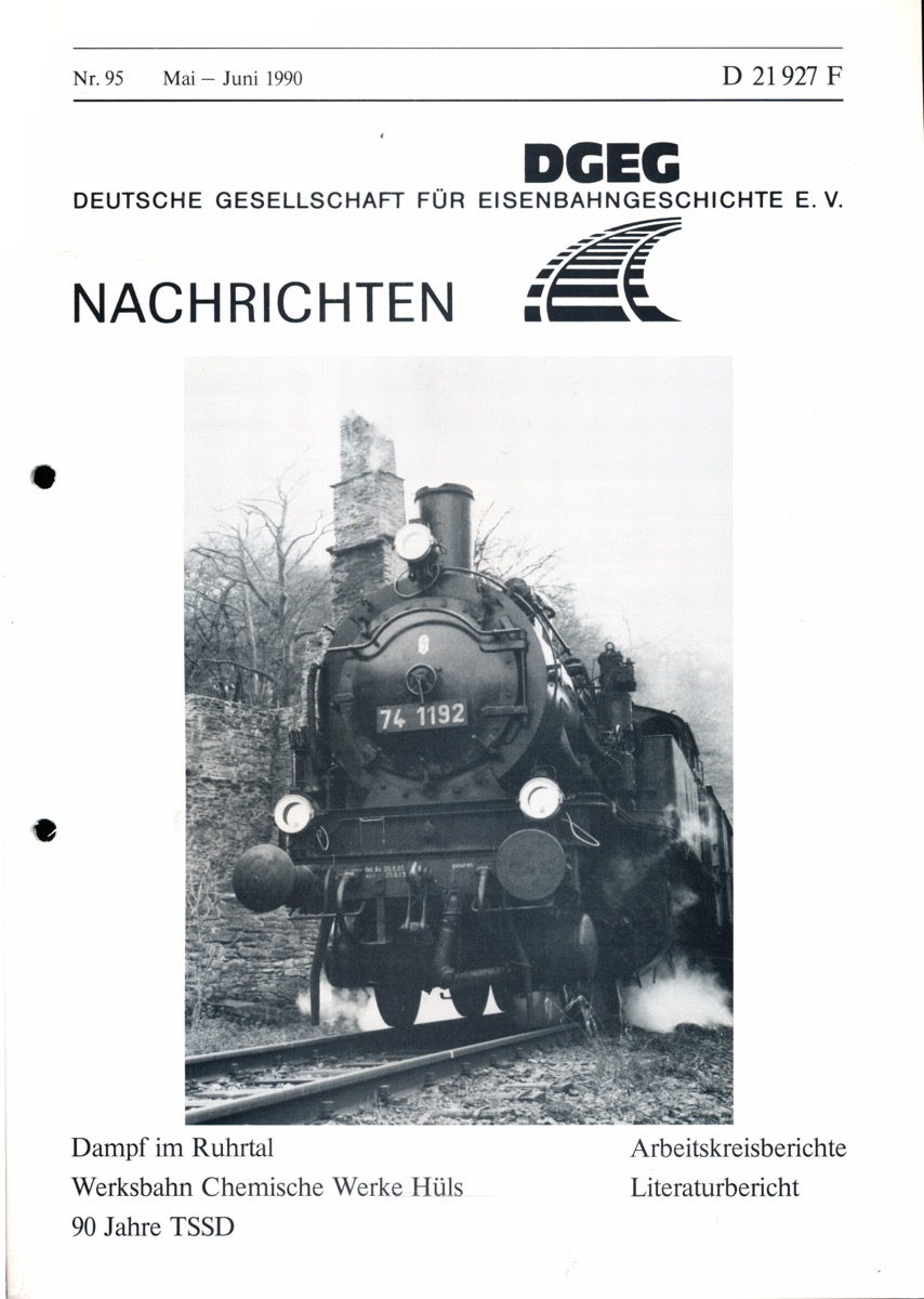 Nowakowsky, Harald (Hrg.)  DGEG-Nachrichten Heft Nr. 95/1990 (Mai/Juni 1990). 