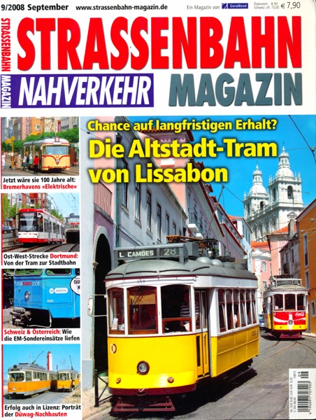   Strassenbahn Magazin Heft Nr. 9/2008 September: Die Altstadt-Tram von Lissabon. Chance auf langfristigen Erhalt?. 