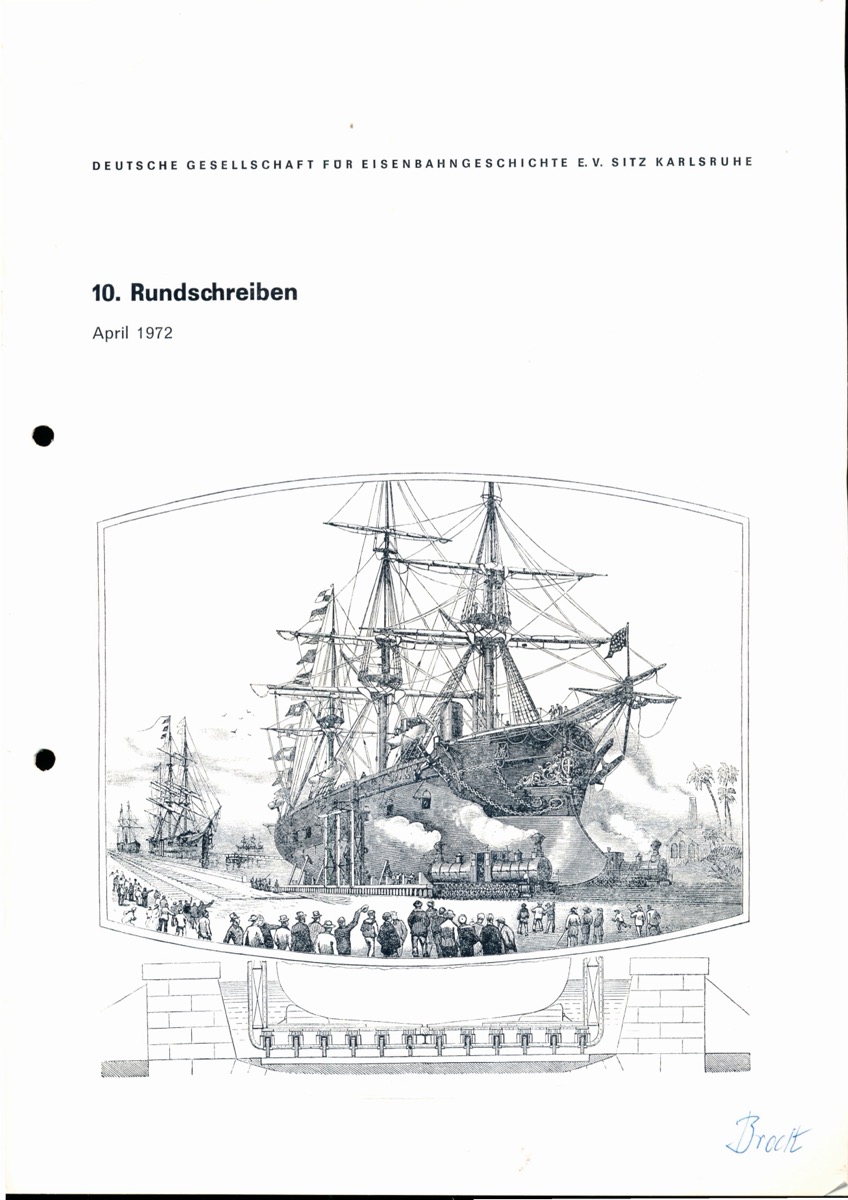 HOTZ, Joachim (Hrg.)  Deutsche Gesellschaft für Eisenbahngeschichte (DGEG) Rundschreiben Nr. 10. 