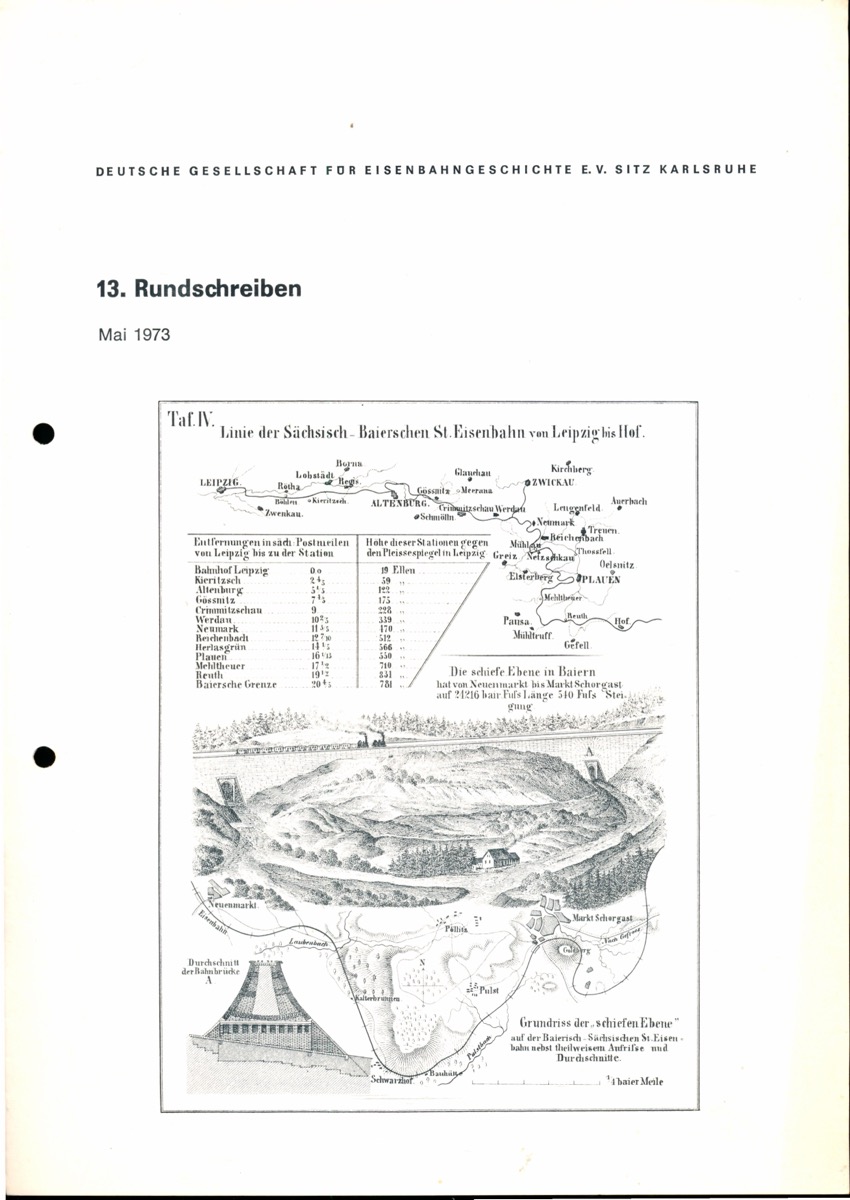 HOTZ, Joachim (Hrg.)  Deutsche Gesellschaft für Eisenbahngeschichte (DGEG) Rundschreiben Nr. 13. 