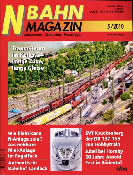   NBahn Magazin Heft 5/2010: Traum-Raum im Keller: Lange Züge, lange Gleise. 