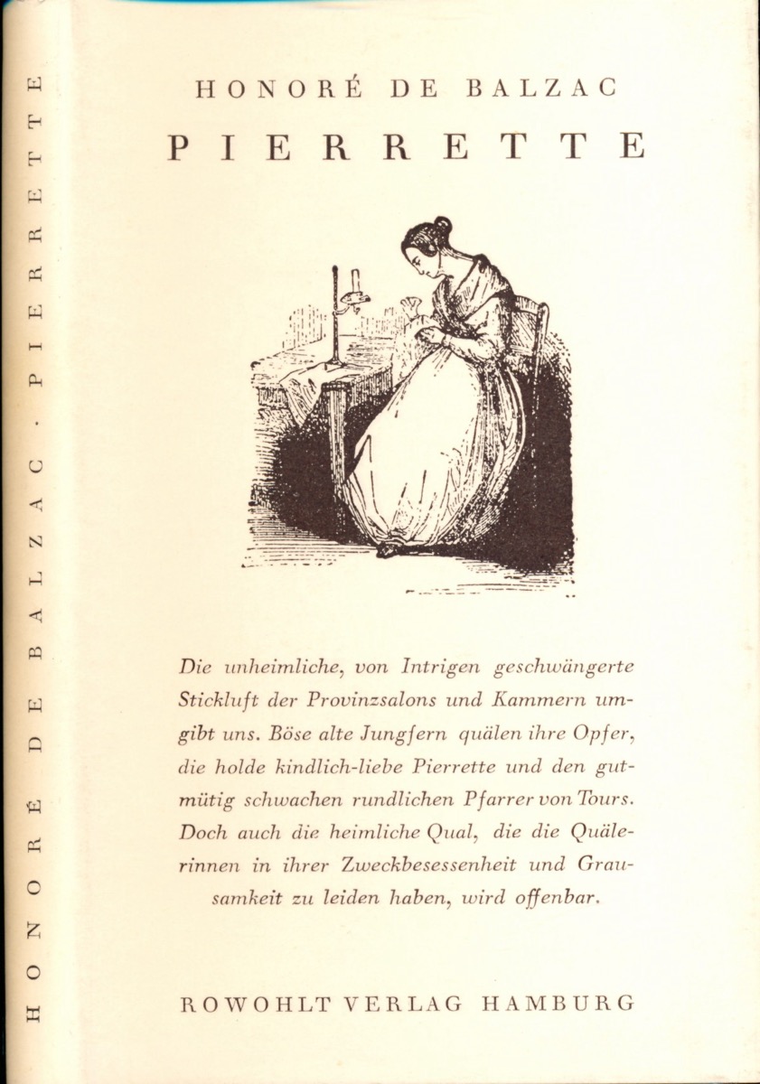 BALZAC, Honoré de  Pierrette. Dt. von Rosa Schapire.  