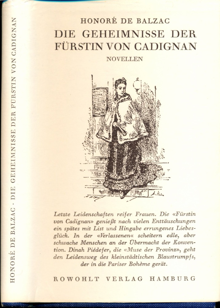 BALZAC, Honoré de  Die Geheimnisse der Fürstin von Cadignan. Novellen. Dt. von (div.).  