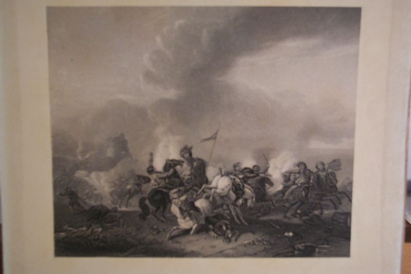 Kavallerie-Schlacht im 17. Jahrhundert  Stich um 1840. Ohne Ort und Namen (17 x 14 cm) 