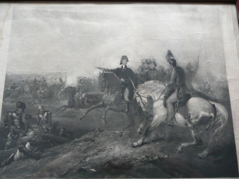 Wellington bei Waterloo  Juny 18tn 1815. Original Lithographie 