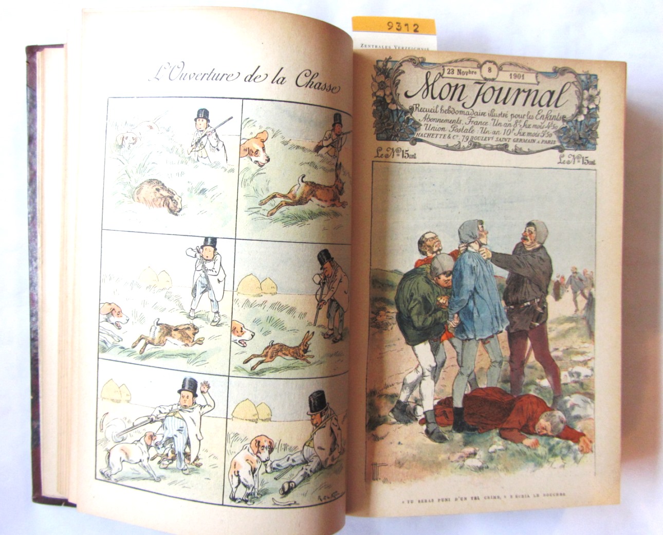   Mon Journal. Année 1900-1901 (Recte: 1901-1902). (No. 1/5 Oct. 1901- 52/27 Sept. 1902) Recueil Hebdomadaire illustré de gravures en couleur et en noir. Pour les enfants de huit a douze ans. 