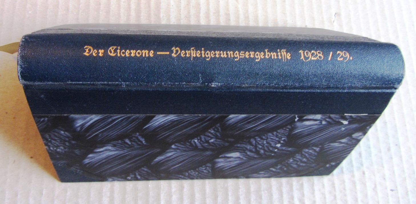 Anonym:  Versteigerungsergebnisse 1928 (und 1929). = Der Cicerone, XX. Jahrgang. 