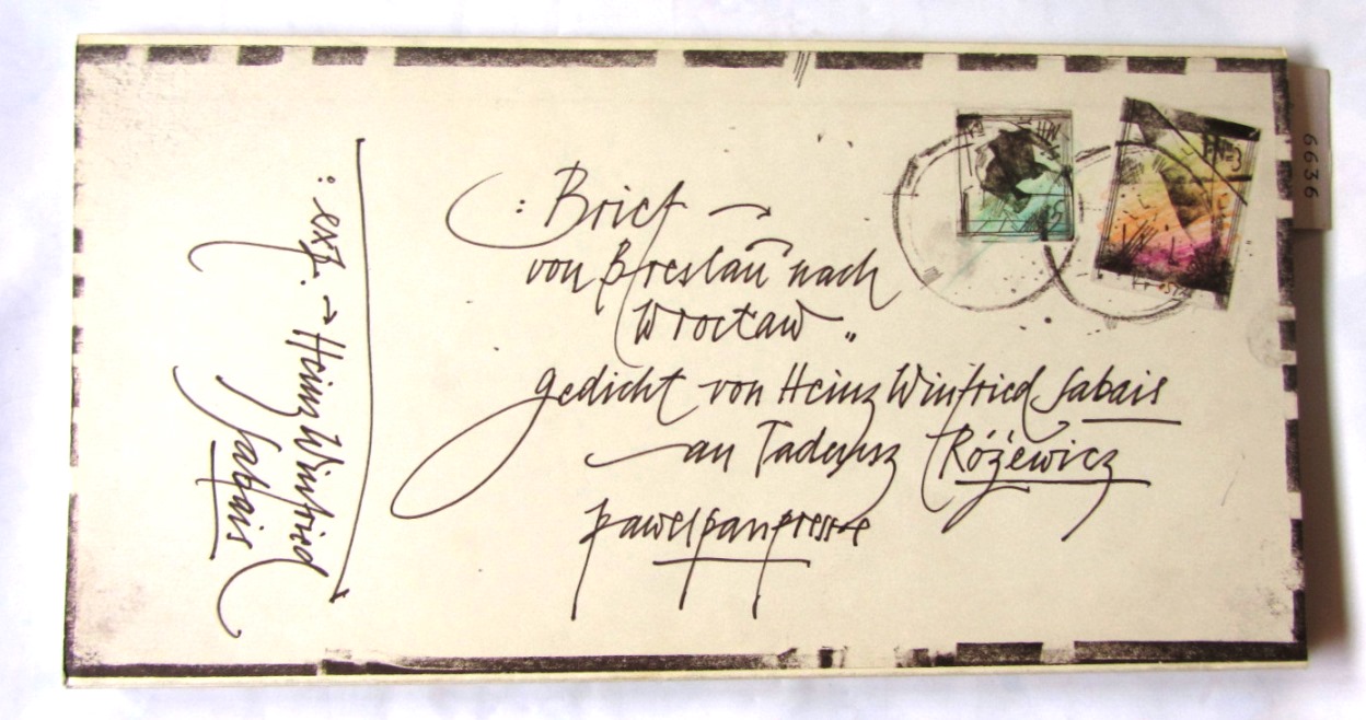 Sabais, Heinz Winfried:  Brief von Breslau nach Wroclaw. Gedicht. Mit Graphiken von Sascha Juritz. ("pro poém") 