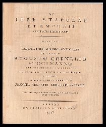 Stockmann, August Cornelius  De iure stapulae et emporii civitatis Dresdensis [] 