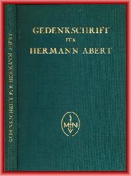 Blume, Friedrich (Hrsg.)  Gedenkschrift fr Hermann Abert. Von seinen Schlern. 