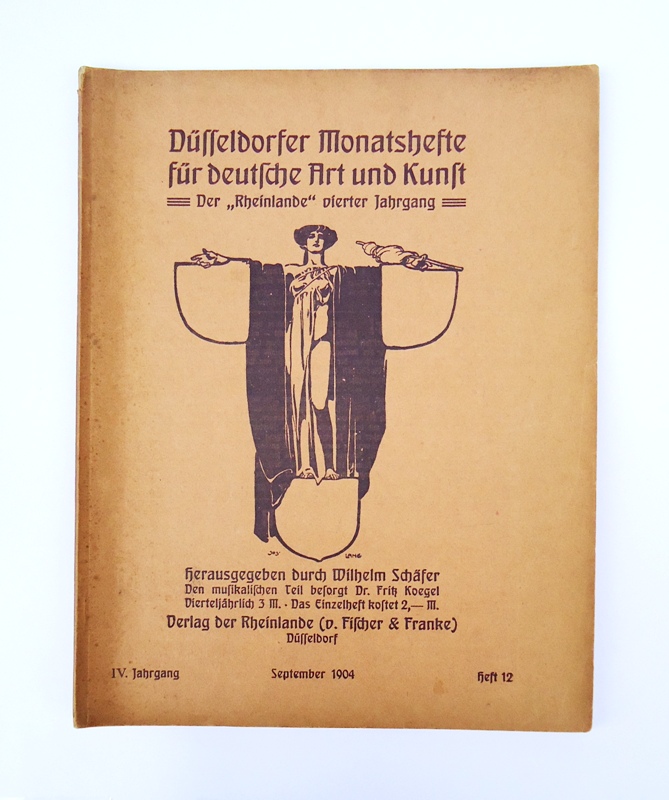 Schäfer, Wilhelm (Hg.)  Düsseldorfer Monatshefte für deutsche Art und Kunst. IV. Jahrgang, September 1904, Heft 12. 