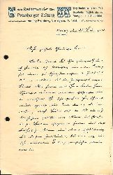 Angermayer, Carl jun.  Eigenhndiger Brief von Carl Angermayer jun., Preburg, 27. II. 1913. 