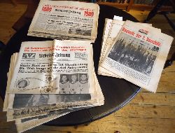 AZ -  Arbeiter-Zeitung. Zentralorgan der Sozialistischen Partei sterreichs. Konvolut aus 16 Ausgaben aus den Jahren 1959, 1966, 1968, 1969, 1971, 1973, 1974. 