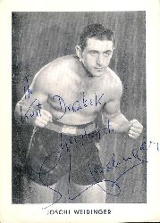 Boxen - Weidinger, Joschi (d.i. Josef Weidinger)  Eigenhndig signierte Fotokarte des Europameisters im Schwergewicht. 