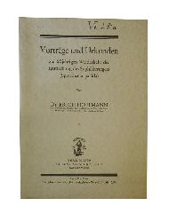 Hoffmann, Erich  Vortrge und Urkunden zur 25jhrigen Wiederkehr der Entdeckung des Syphiliserregers (Spirochaeta pallida). 