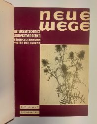 Konvolut aus 10 Nummern des VI. Jahrganges 1950 (Nr. 57-66).  neue wege. kulturzeitschrift junger menschen. Herausgegeben vom theater der jugend. 10 Originalhefte mit Oumschlag, gebunden in 1 Ganzleinenband. 